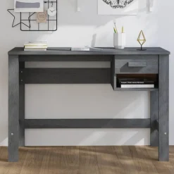 vidaXL Mobiliario De Oficina-Escritorio HAMAR madera maciza pino 110x40x75 cm