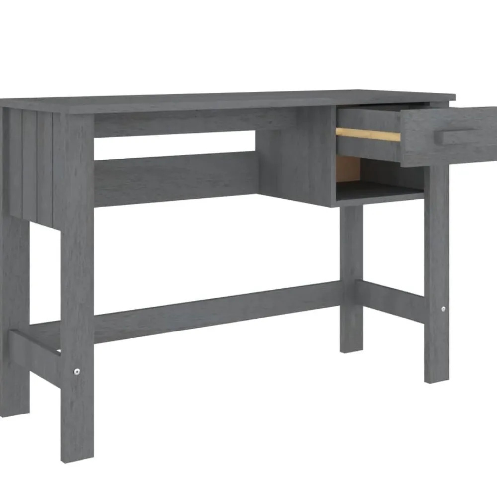 vidaXL Mobiliario De Oficina-Escritorio HAMAR madera maciza pino 110x40x75 cm