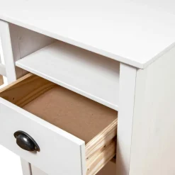 vidaXL Escritorio Hill con 3 cajones madera de pino 120x50x74 cm Blanco Best