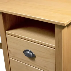 vidaXL Escritorio Hill con 3 cajones madera de pino 120x50x74 cm Marrón New