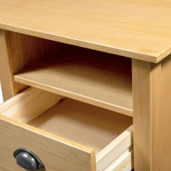 vidaXL Escritorio Hill con 3 cajones madera de pino 120x50x74 cm Marrón New