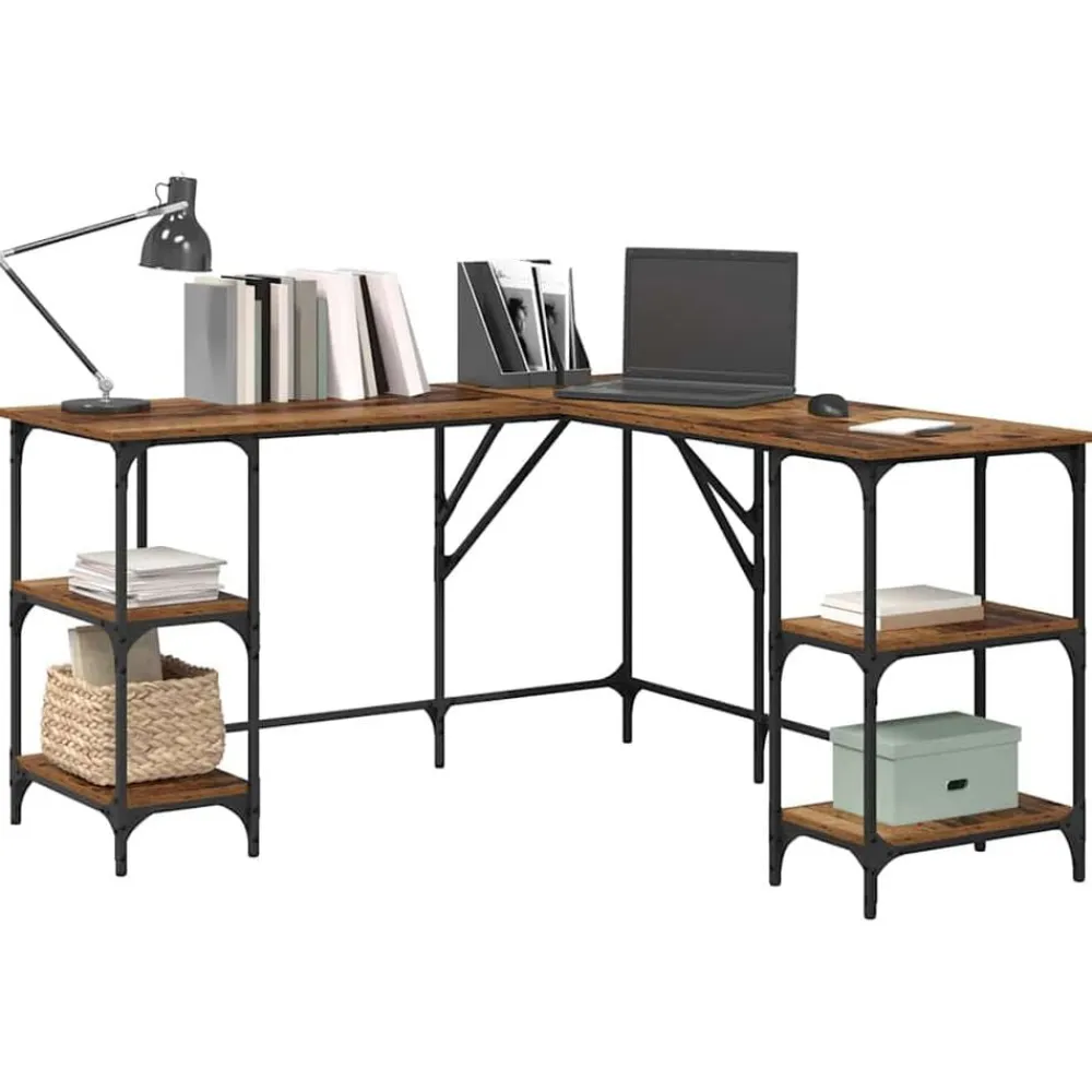 vidaXL Mobiliario De Oficina|Mesas-Escritorio 139 x 139 x 75 cm Madera contrachapada