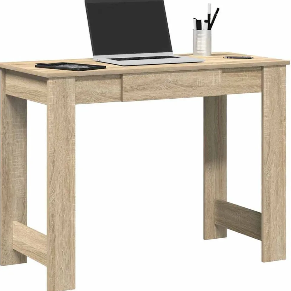 vidaXL Mobiliario De Oficina-Escritorio madera contrachapada color 100x45x75 cm