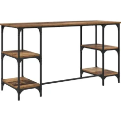 vidaXL Escritorio 140 x 50 x 75 cm Madera contrachapada Madera vieja Clearance