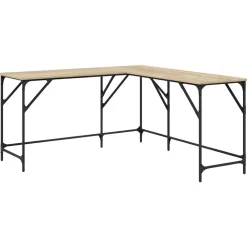 vidaXL Escritorio madera de ingeniería 149x149x75 cm Roble Sonoma New