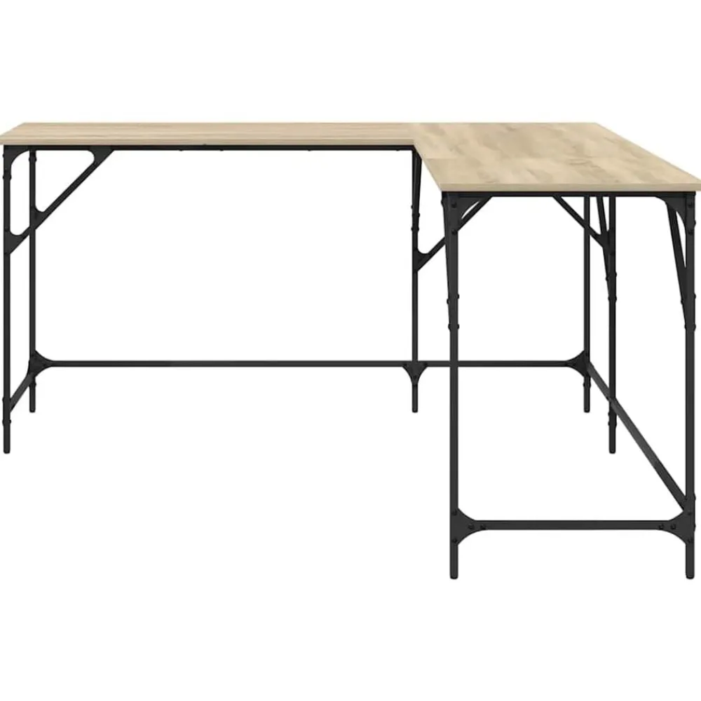 vidaXL Escritorio madera de ingeniería 149x149x75 cm Roble Sonoma New