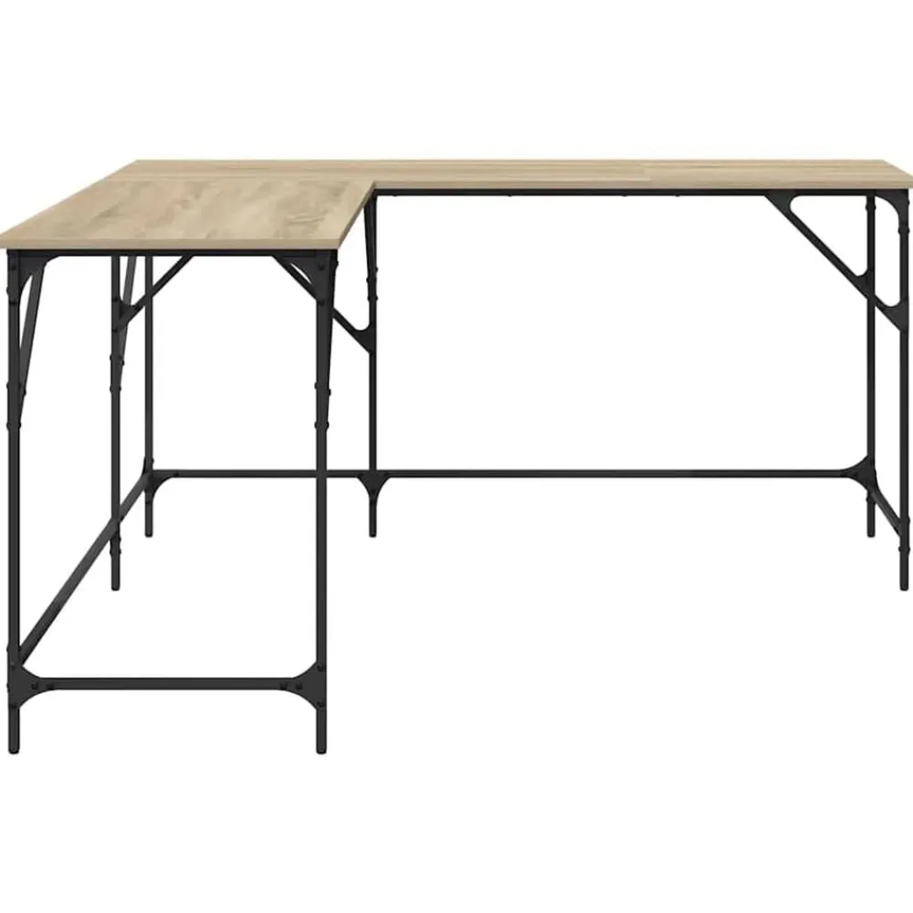 vidaXL Escritorio madera de ingeniería 149x149x75 cm Roble Sonoma New