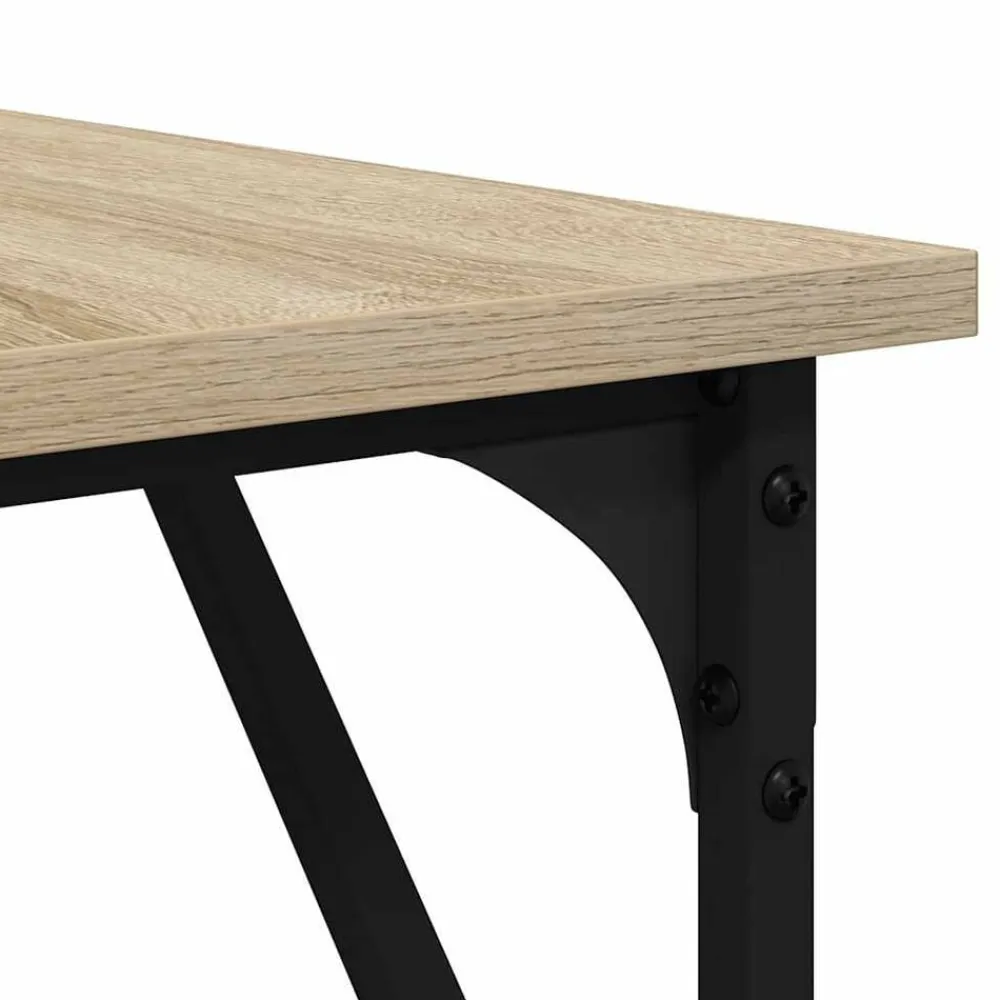 vidaXL Escritorio madera de ingeniería 149x149x75 cm Roble Sonoma New
