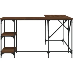 vidaXL Escritorio madera de ingeniería roble marrón 139x139x75 cm Marr&oacute;n roble Clearance