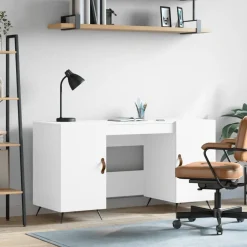 vidaXL Escritorio madera de ingeniería 140x50x75 cm Blanco Outlet