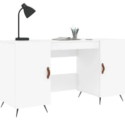vidaXL Escritorio madera de ingeniería 140x50x75 cm Blanco Outlet