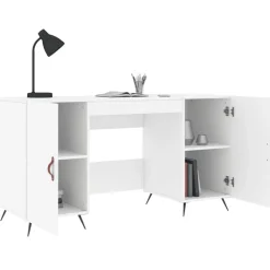 vidaXL Escritorio madera de ingeniería 140x50x75 cm Blanco Outlet