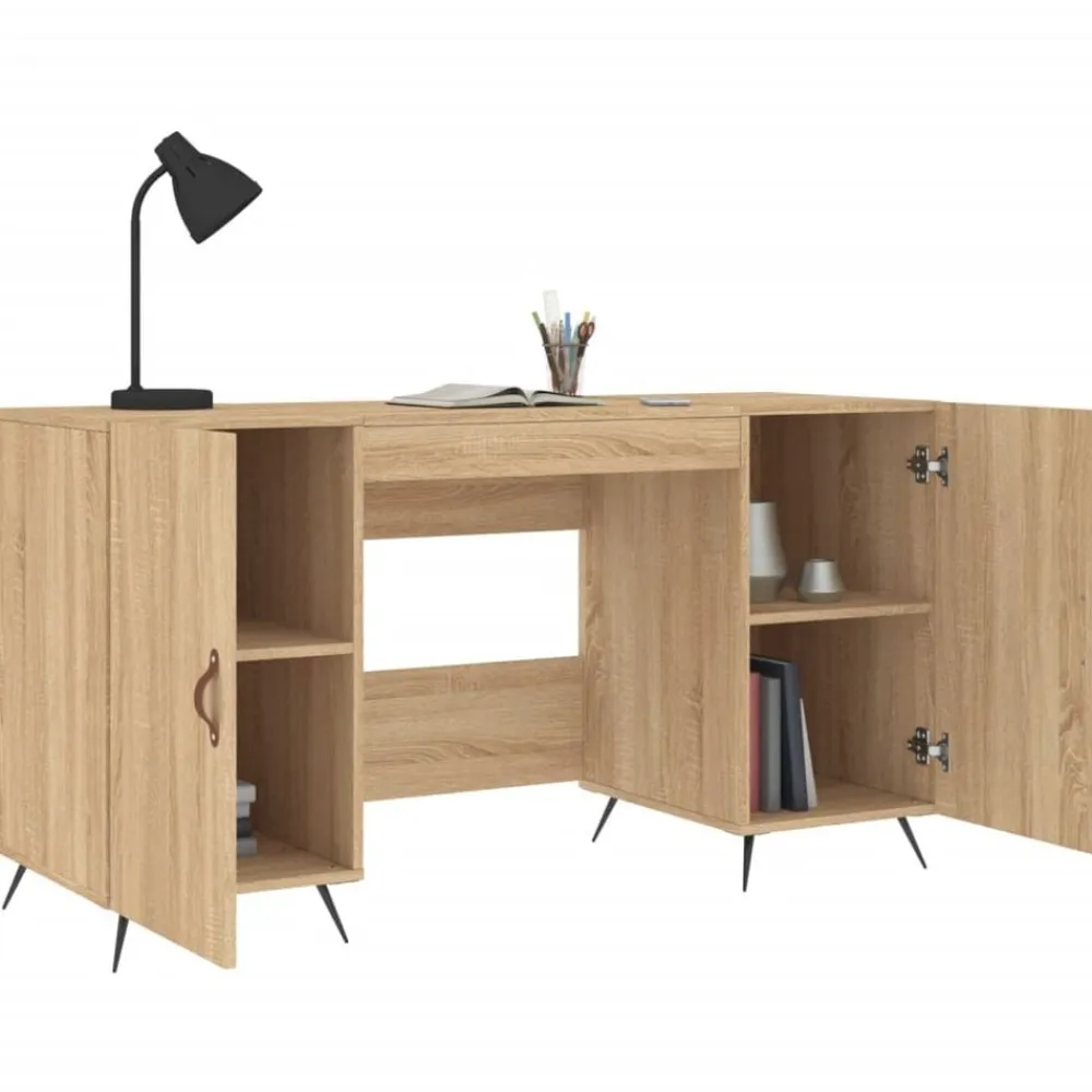 vidaXL Mobiliario De Oficina-Escritorio madera de ingeniería 140x50x75 cm