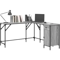 vidaXL Mobiliario De Oficina-Escritorio madera de ingeniería 141x141x75 cm