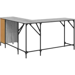 vidaXL Mobiliario De Oficina-Escritorio madera de ingeniería 141x141x75 cm