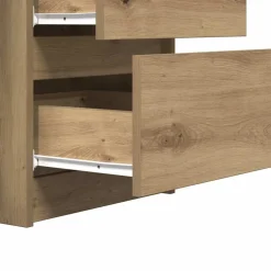 vidaXL Escritorio madera de ingeniería 140x50x77 cm Roble artisan Discount