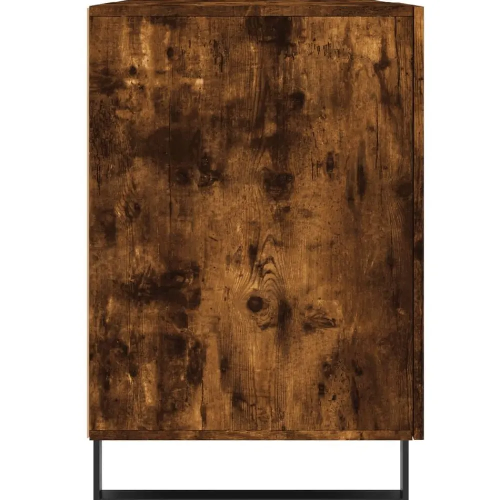 vidaXL Escritorio madera de ingeniería 140x50x75 cm Roble ahumado Clearance