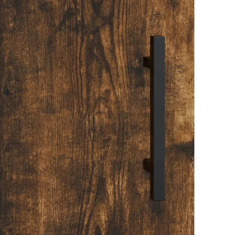 vidaXL Escritorio madera de ingeniería 140x50x75 cm Roble ahumado Clearance