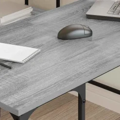 vidaXL Escritorio madera de ingeniería 139x139x75 cm Gris sonoma
