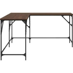 vidaXL Escritorio madera de ingeniería roble marrón 149x149x75 cm Marr&oacute;n roble Discount