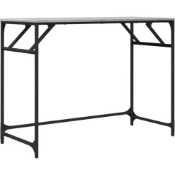vidaXL Escritorio madera ingeniería y acero Sonoma gris 100x45x76 cm Gris sonoma Clearance