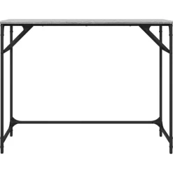 vidaXL Escritorio madera ingeniería y acero Sonoma gris 100x45x76 cm Gris sonoma Clearance
