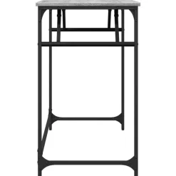 vidaXL Escritorio madera ingeniería y acero Sonoma gris 100x45x76 cm Gris sonoma Clearance