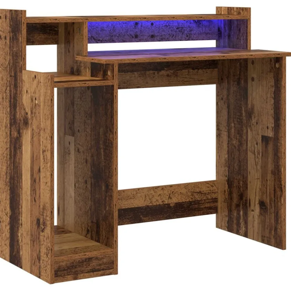 vidaXL Escritorio Madera vieja 97 x 45 x 90 cm Madera de ingeniería Madera envejecida Sale