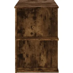 vidaXL Escritorio madera de ingeniería 140x50x75 cm Roble ahumado Clearance