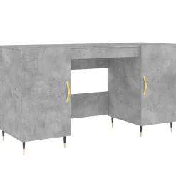 vidaXL Escritorio madera de ingeniería gris hormigón 140x50x75 cm Gris hormig&oacute;n New