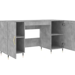vidaXL Escritorio madera de ingeniería gris hormigón 140x50x75 cm Gris hormigón New