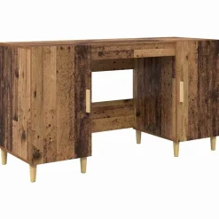 vidaXL Escritorio 140 x 50 x 75 cm Madera contrachapada Madera vieja Clearance