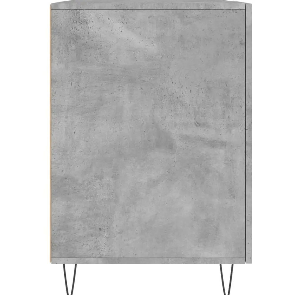 vidaXL Mobiliario De Oficina-Escritorio madera de ingeniería gris hormigón 140x50x75 cm