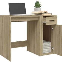 vidaXL Escritorio madera contrachapada color 100x49x75 cm Roble Sonoma Sale