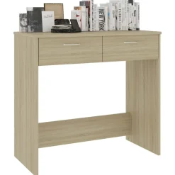 vidaXL Escritorio madera contrachapada color 80x40x75 cm Roble Sonoma Hot