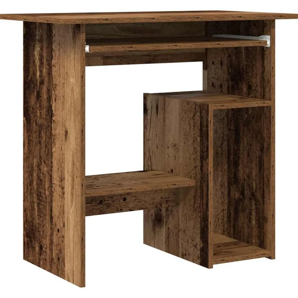 vidaXL Escritorio madera de ingeniería madera envejecida 80x45x74 cm Madera antigua Sale
