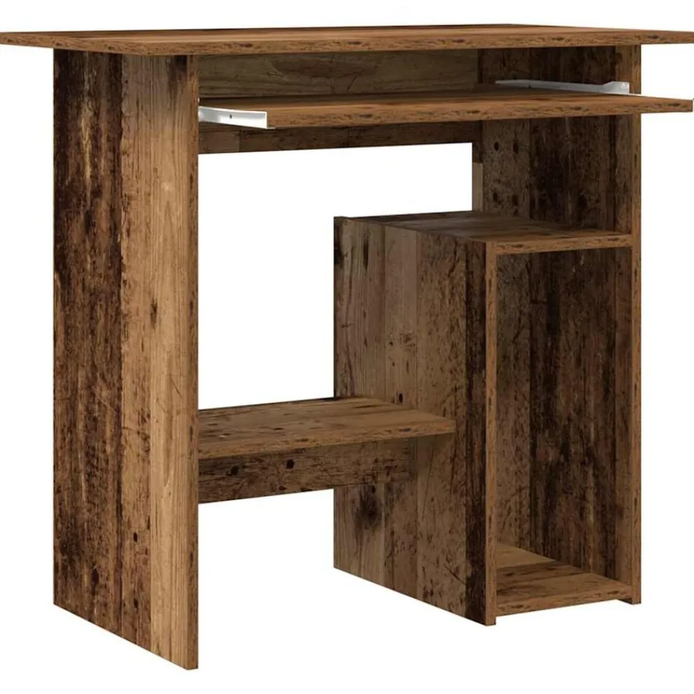 vidaXL Escritorio madera de ingeniería madera envejecida 80x45x74 cm Madera antigua Sale