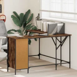vidaXL Mobiliario De Oficina-Escritorio madera de ingeniería 141x141x75 cm