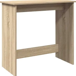 vidaXL Escritorio madera contrachapada color 80x40x75 cm Roble Sonoma Discount