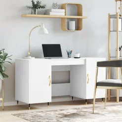 vidaXL Escritorio madera de ingeniería 140x50x75 cm Blanco Best