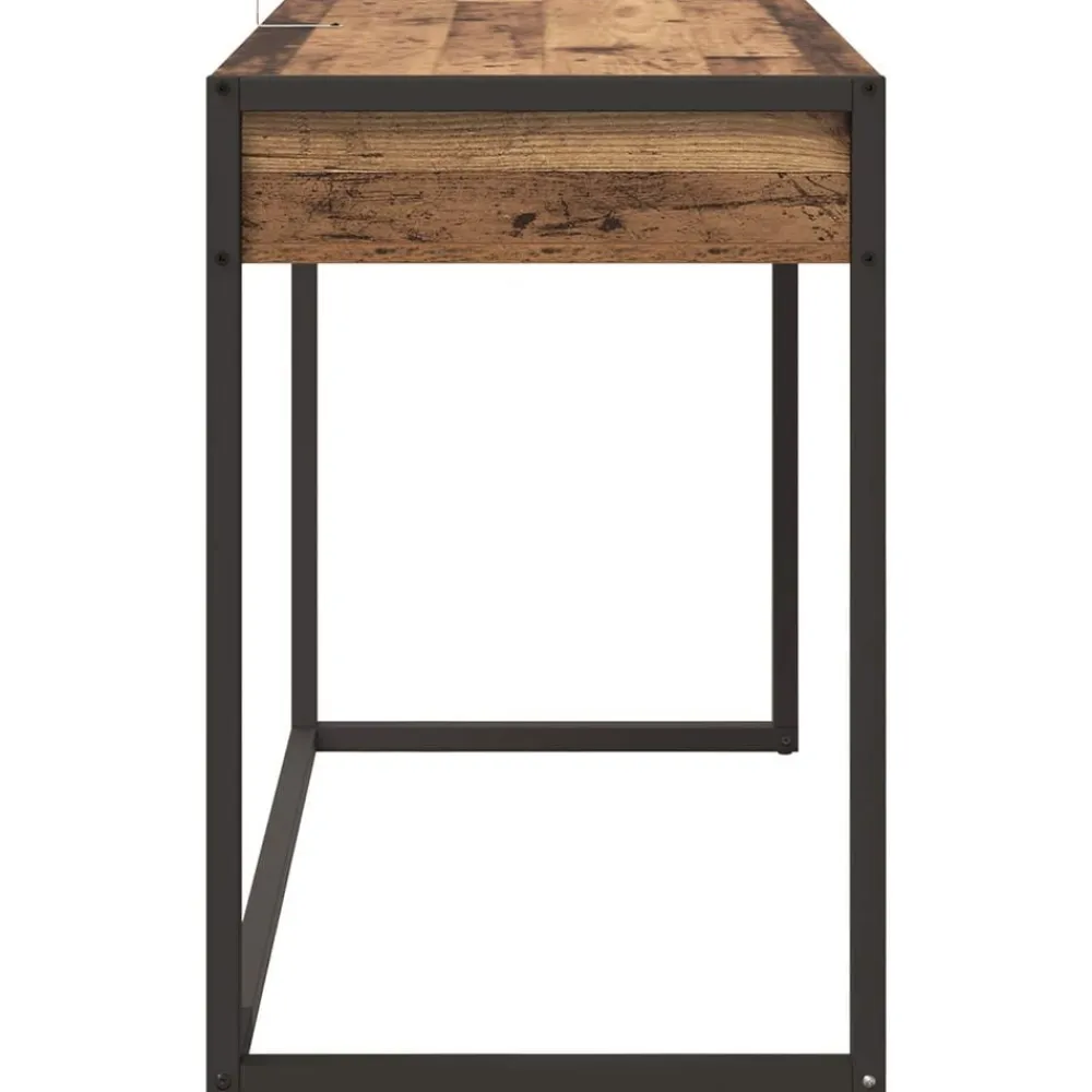 vidaXL Escritorio 100 x 50 x 75 cm Madera contrachapada Madera vieja New