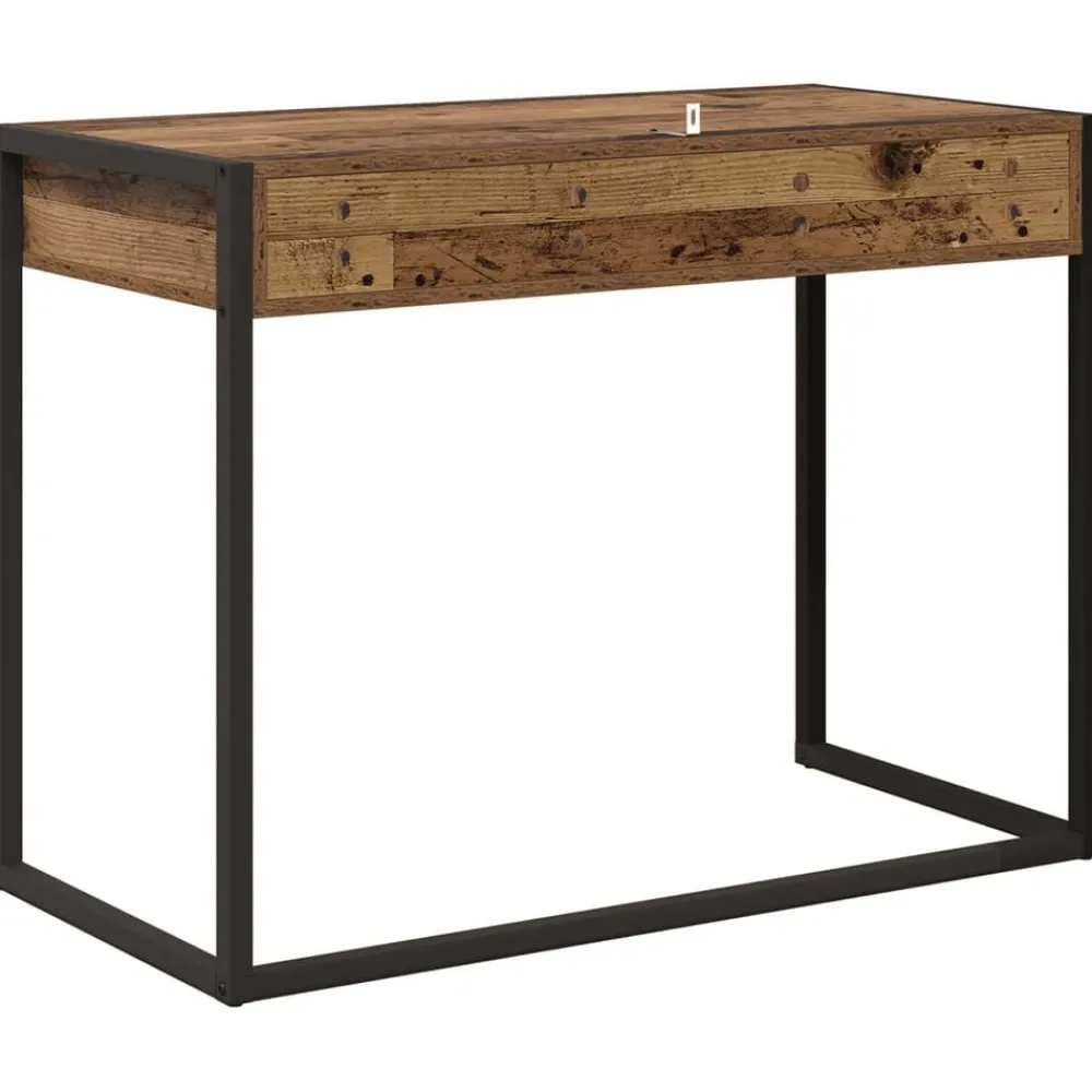 vidaXL Escritorio 100 x 50 x 75 cm Madera contrachapada Madera vieja New