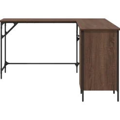 vidaXL Escritorio madera de ingeniería roble marrón 141x141x75 cm Marrón roble Best