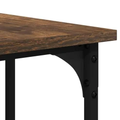 vidaXL Escritorio madera de ingeniería 139x139x75 cm Roble ahumado Discount