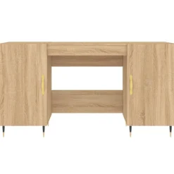 vidaXL Escritorio madera de ingeniería 140x50x75 cm Roble Sonoma