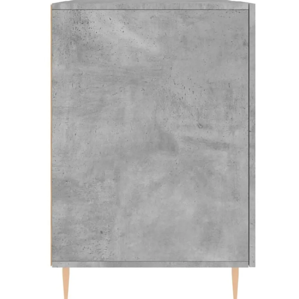 vidaXL Mobiliario De Oficina-Escritorio madera de ingeniería gris hormigón 140x50x75 cm