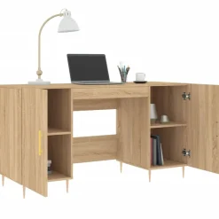 vidaXL Escritorio madera de ingeniería 140x50x75 cm Roble Sonoma Best