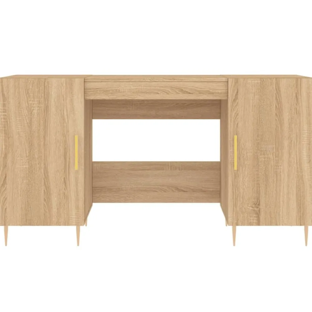 vidaXL Escritorio madera de ingeniería 140x50x75 cm Roble Sonoma Best