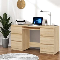 vidaXL Mobiliario De Oficina-Escritorio madera contrachapada color 140x50x77 cm