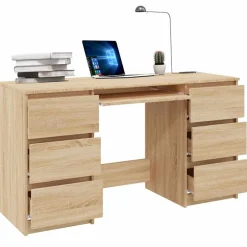 vidaXL Mobiliario De Oficina-Escritorio madera contrachapada color 140x50x77 cm